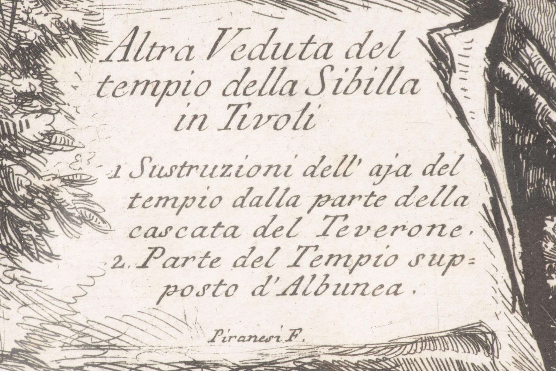 Giovanni Battista PIRANESI (1720-1778) "Altra Veduta del tempio della Sibilla in Tivoli", 1761 - Image 19 of 20