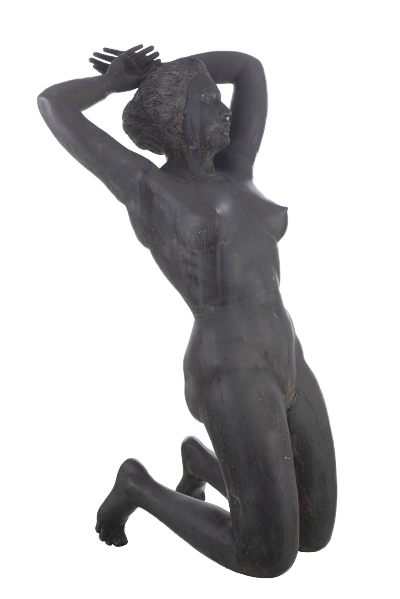 Sculpture de jardin. XXe "Jeune femme agenouillée" - Image 7 of 22