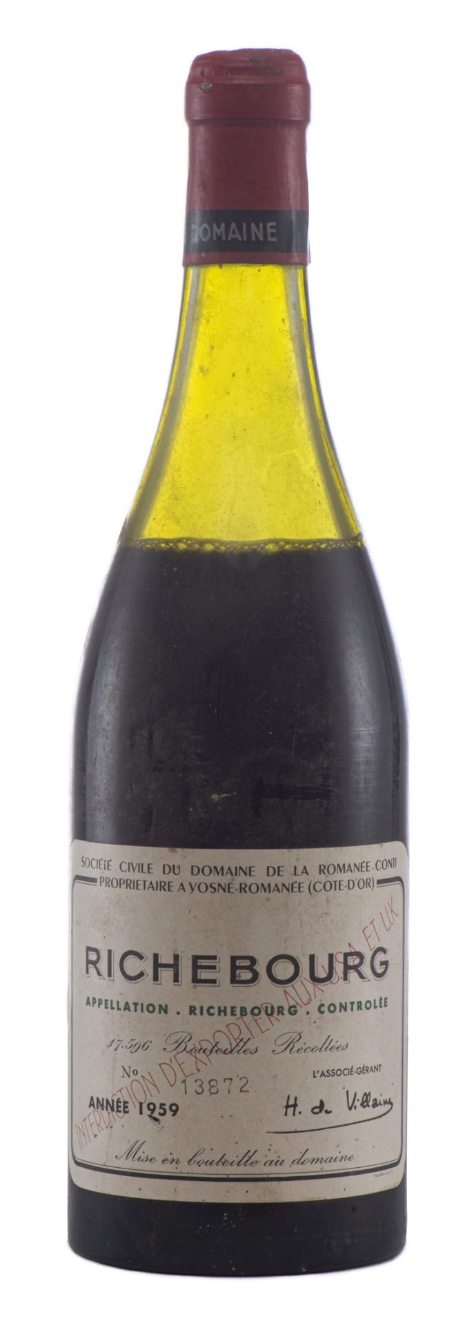 Richebourg 1959 Grand Cru, Domaine de la Romanée Conti, 1959