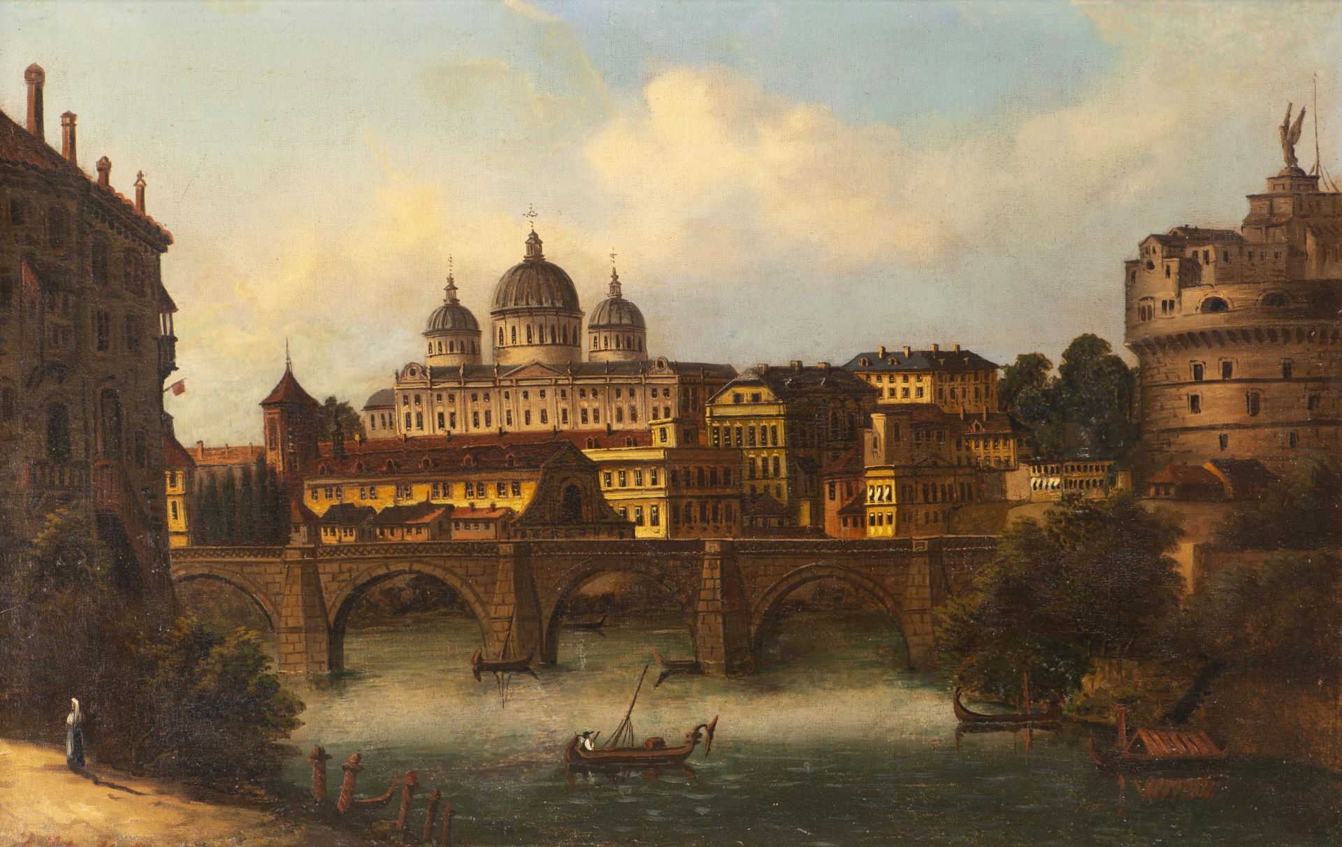 A. HOFENTHAL (XIXe), "Vue de Rome"