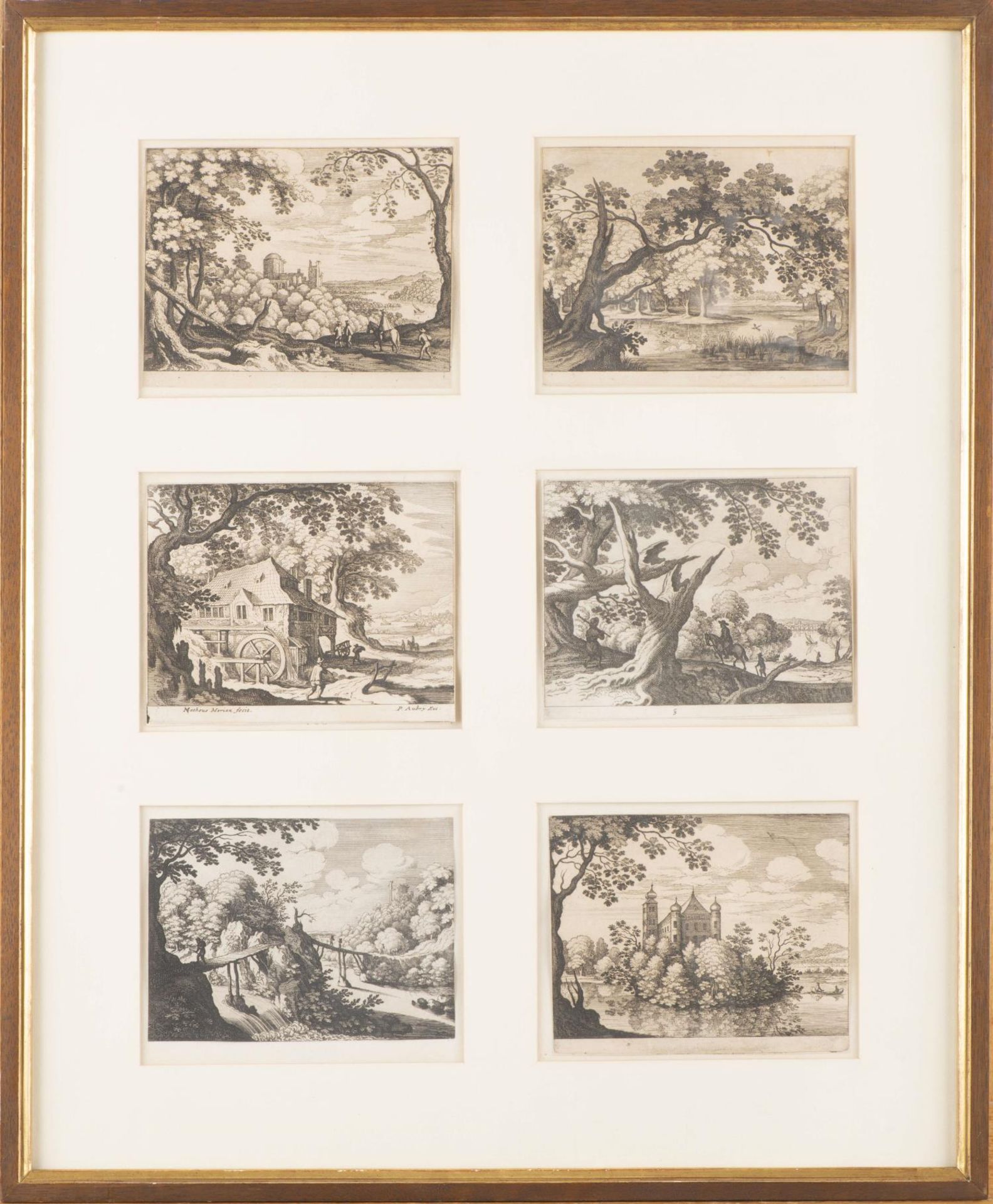 Matthäus MERIAN l (1593-1650) "Paysages arborisés", six gravures, 1622 - Image 5 of 30