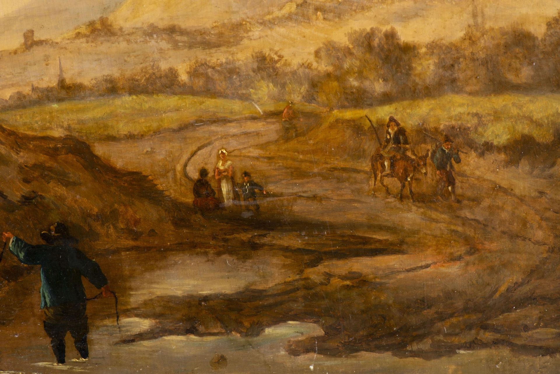 Jan WIJNANTS (c. 1630-1684) attr. À "Paysans au bord d'un ruisseau" - Image 6 of 10