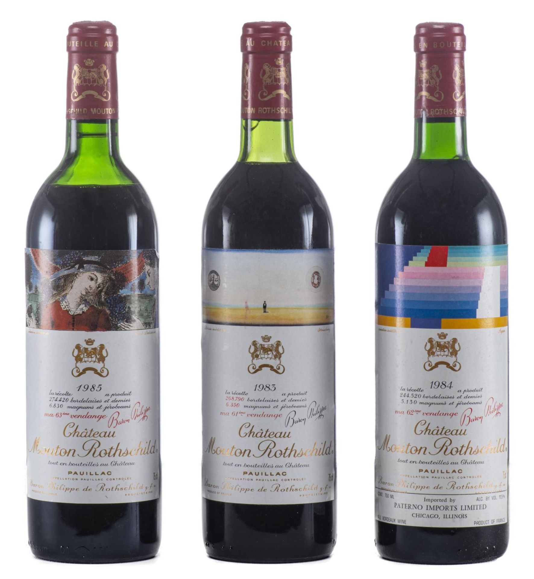 Château Mouton Rotschild, Paulliac, 1983,1984,1985 - Image 3 of 4