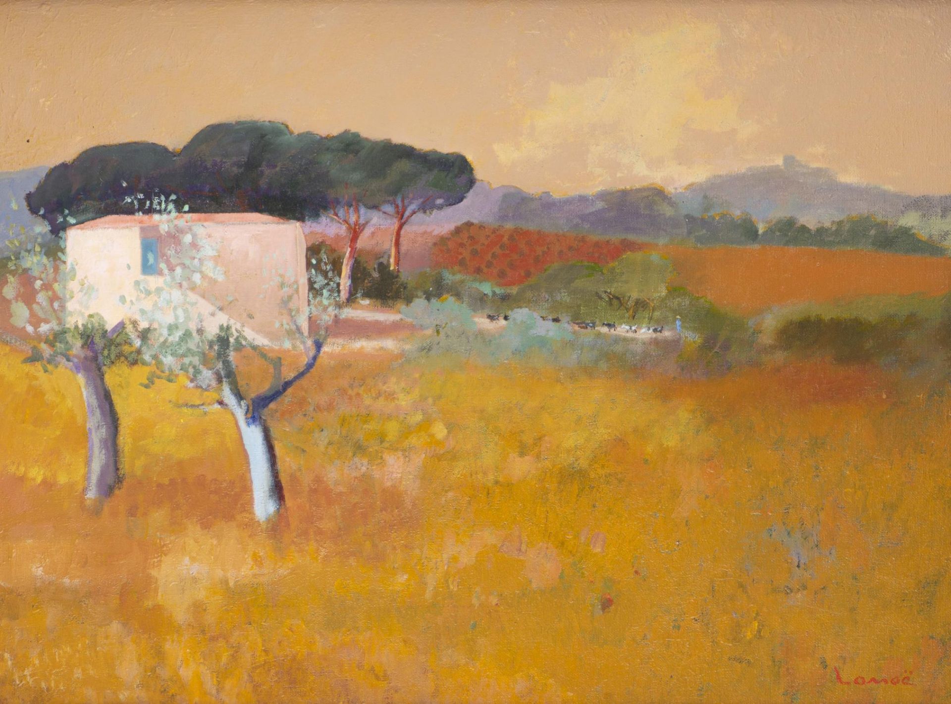 Alphonse LANOË (1926-2009), "Ferme toscane" - Image 3 of 17