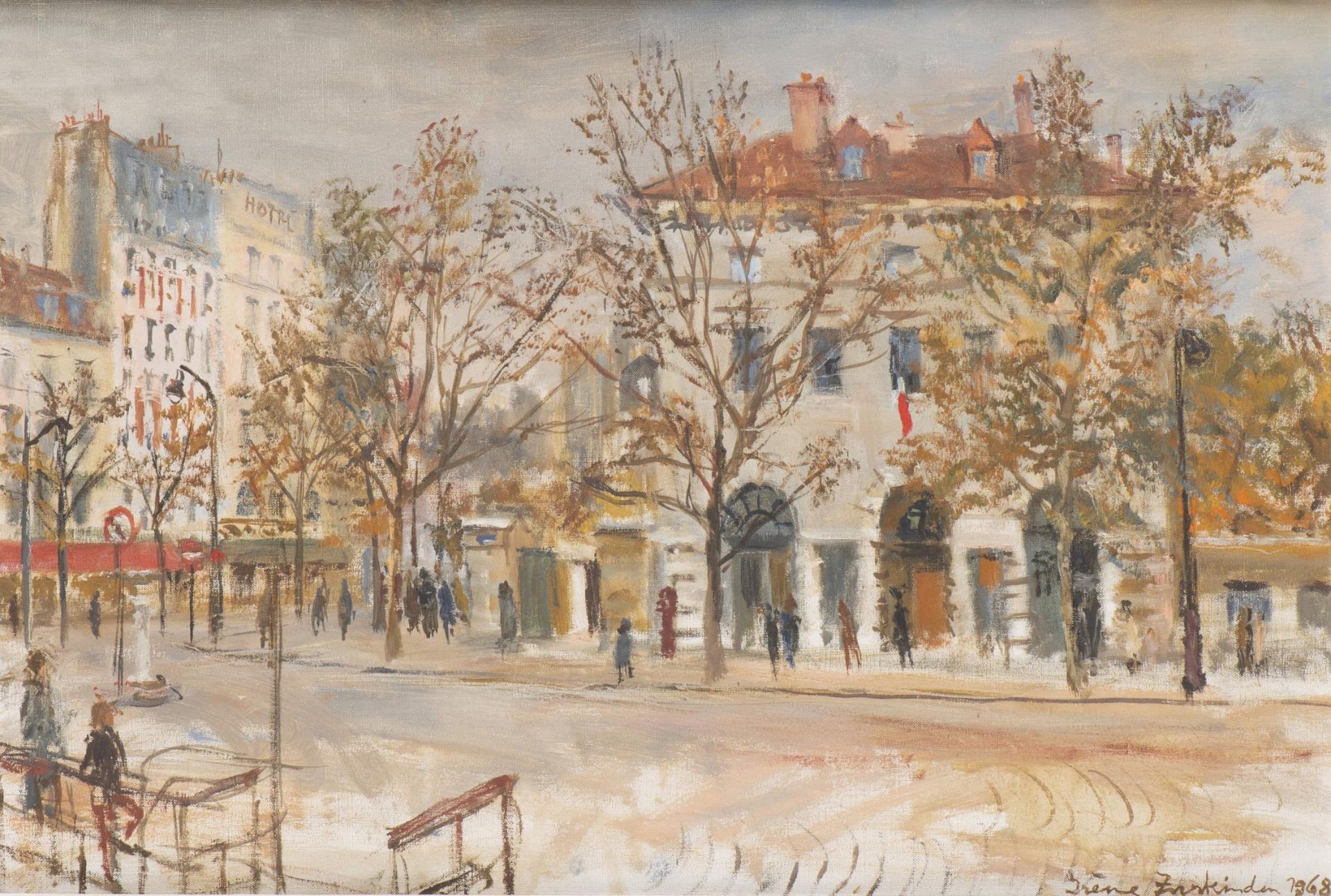 Irène ZURKINDEN (1909-1987) "Place Denfert Rochereau - Bureau des Ponts et Chaussées"