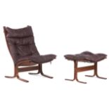 Ingmar Relling pour Westnofa Norway, fauteuil et ottoman