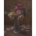 Abraham HERMANJAT (1862-1932) "Nature morte aux roses"