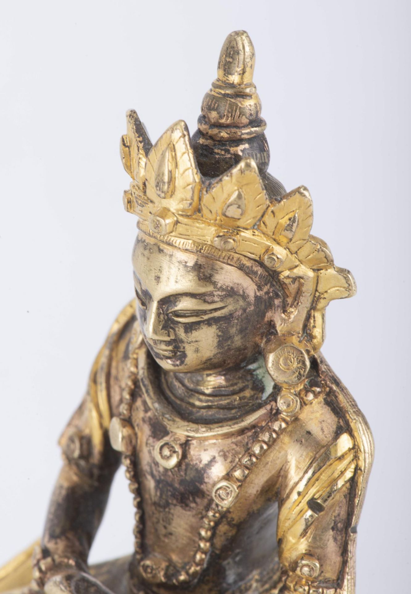 Bouddha Amitayus en bronze doré d'époque Qianlong - Image 12 of 18