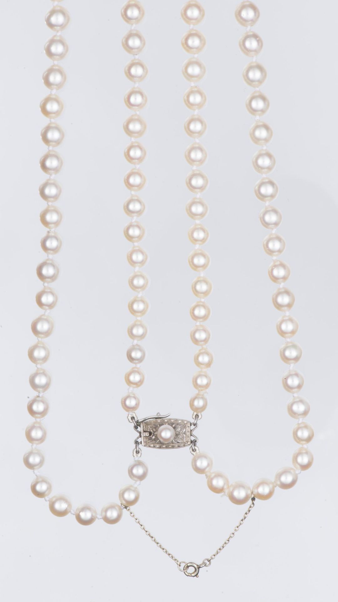 MIKIMOTO collier deux rangs de perles en chute - Image 7 of 10