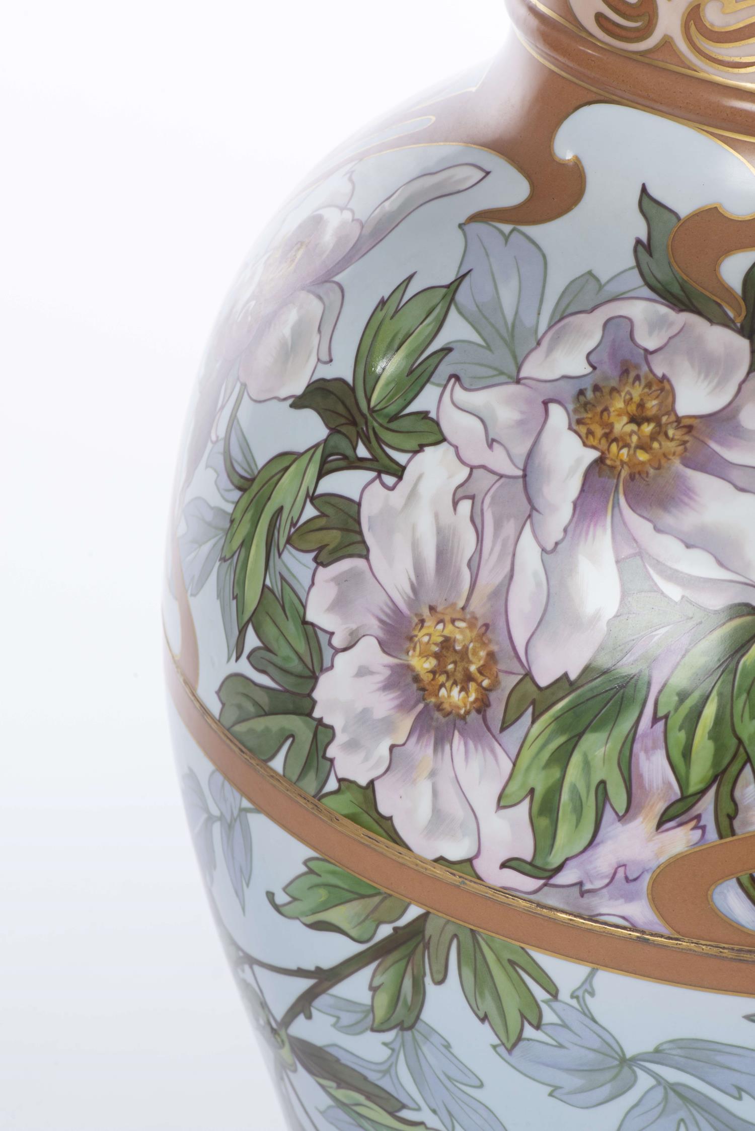 Grand vase en porcelaine de Limoges France par W.G. & Co par W. Guerin & Cie - Image 10 of 18