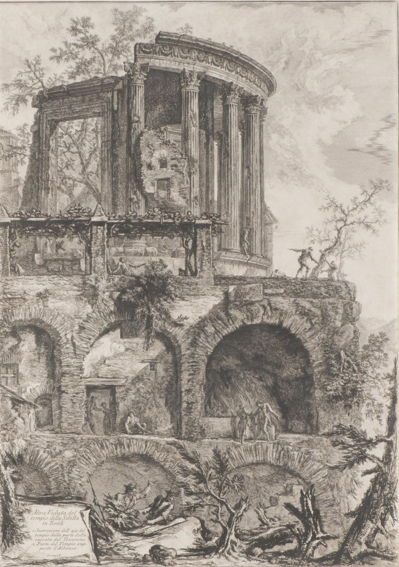 Giovanni Battista PIRANESI (1720-1778) "Altra Veduta del tempio della Sibilla in Tivoli", 1761 - Image 4 of 20