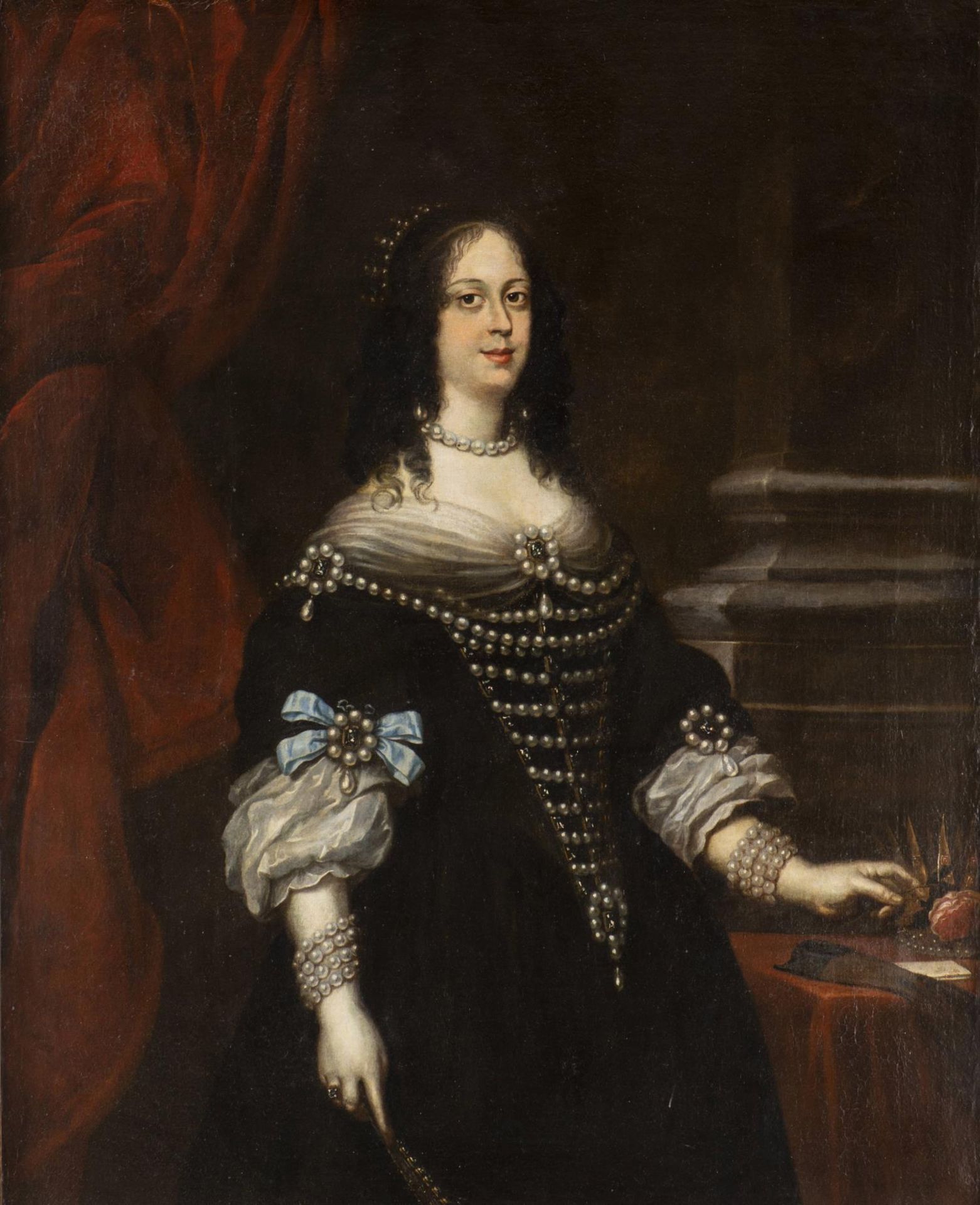 Peter LELY (1618-1680) attr. "Portrait de Vittoria della Rovere, grande duchesse de Toscane, épouse - Image 2 of 14