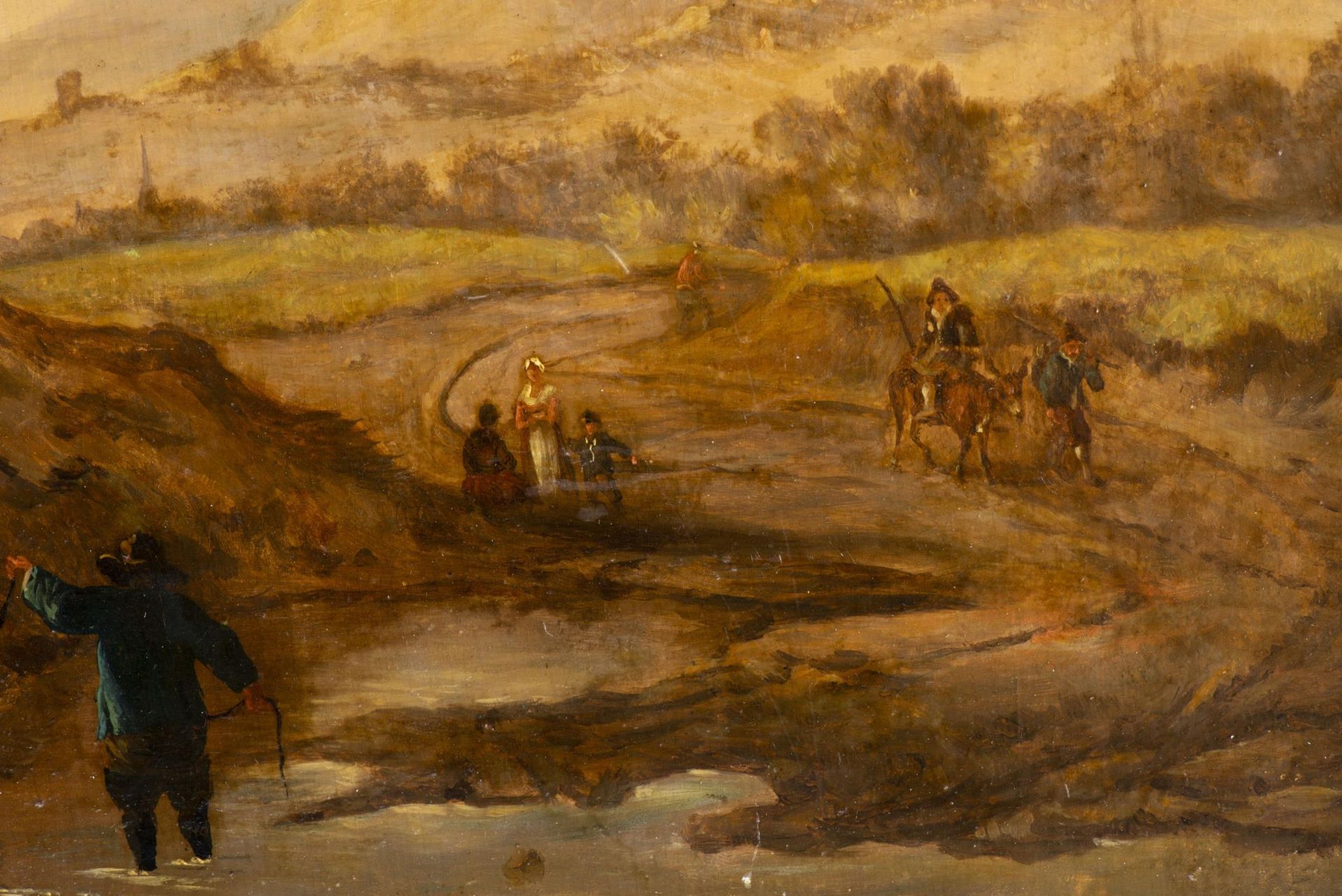 Jan WIJNANTS (c. 1630-1684) attr. À "Paysans au bord d'un ruisseau" - Image 8 of 10