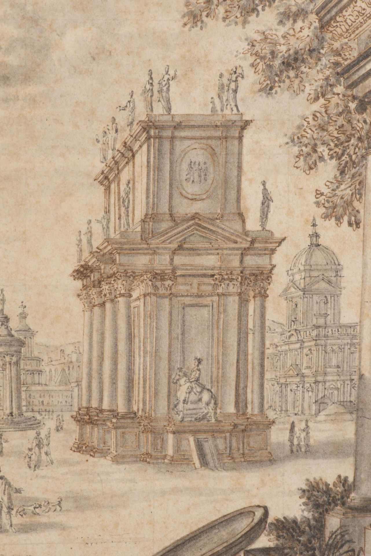 Hubert ROBERT (1733-1808) attr. à, école française du XVIIIe, "Vue d'une ville imaginaire - La Rome - Bild 15 aus 18