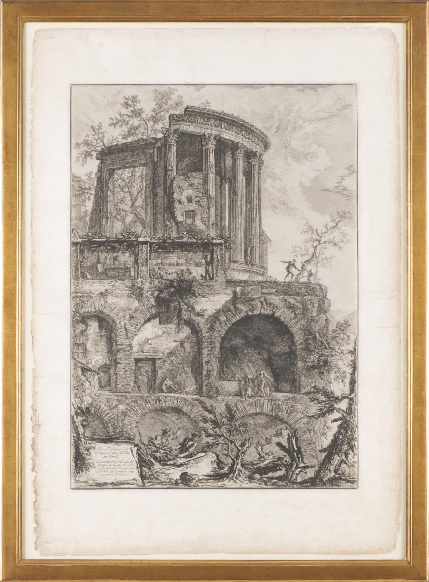 Giovanni Battista PIRANESI (1720-1778) "Altra Veduta del tempio della Sibilla in Tivoli", 1761 - Image 8 of 20