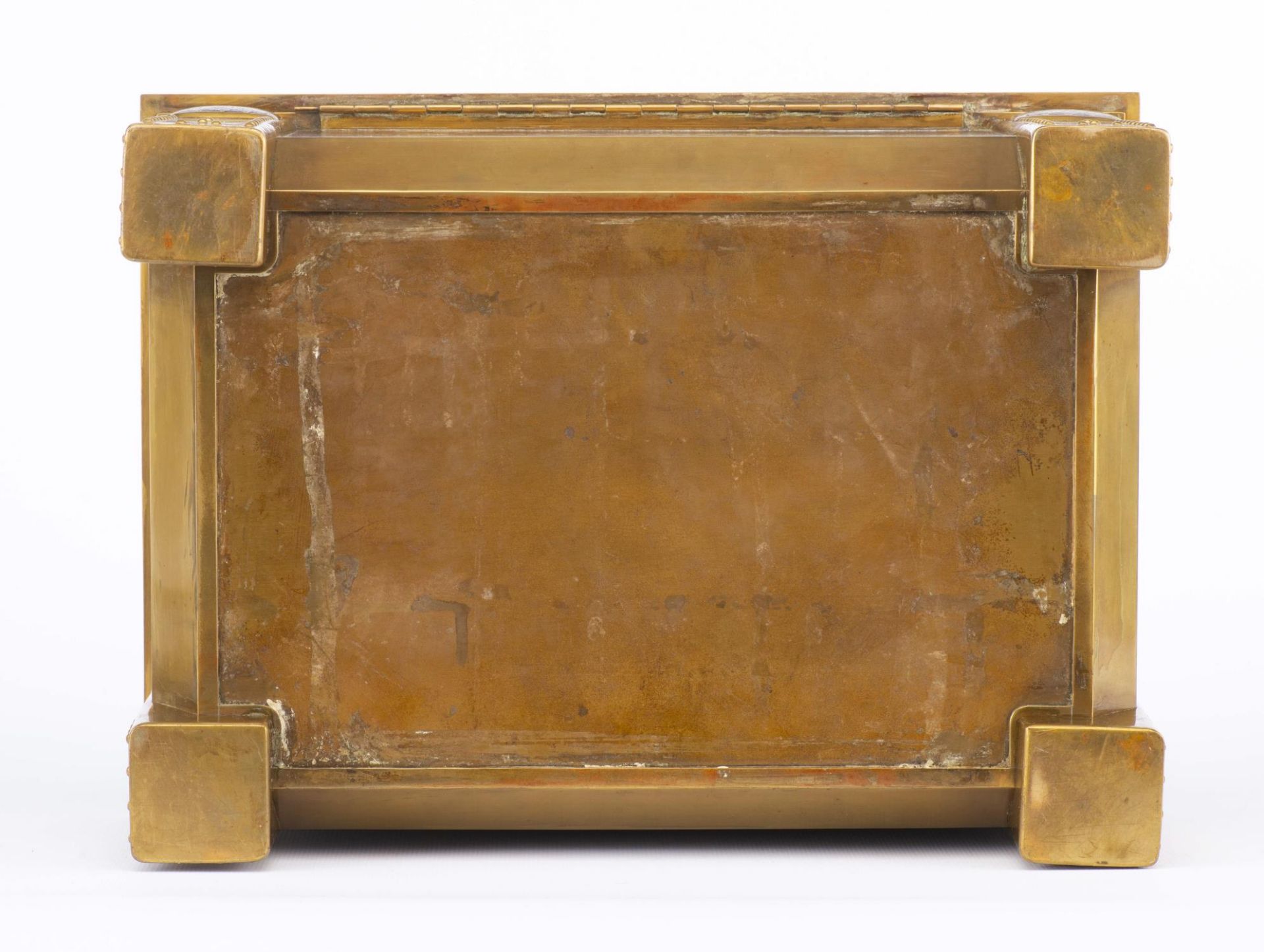 Boîte à bijoux en bois et incrustation de laiton Art nouveau - Image 16 of 28
