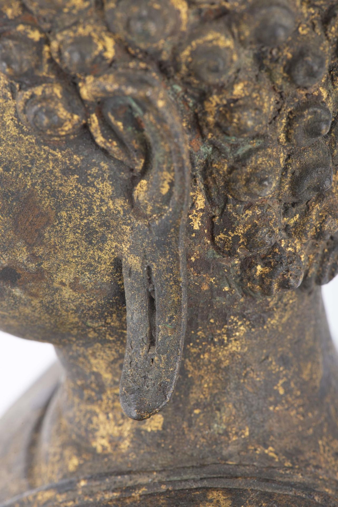 Bouddha de style Ayuttaya en bronze à patine verte et or, XIV-XVIe - Image 19 of 19