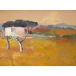 Alphonse LANOË (1926-2009), "Ferme toscane"