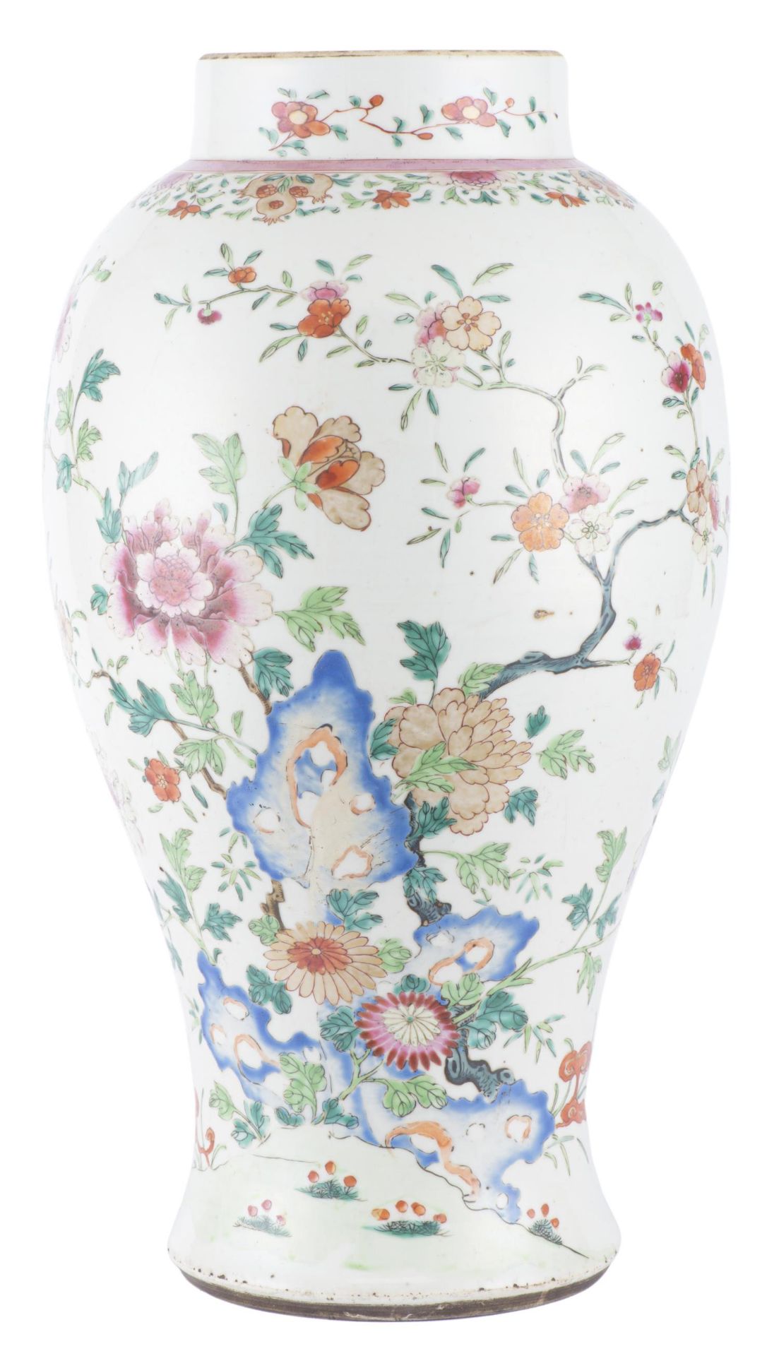 Vase en porcelaine de Chine à décor en famille rose, époque Qing - Image 2 of 14