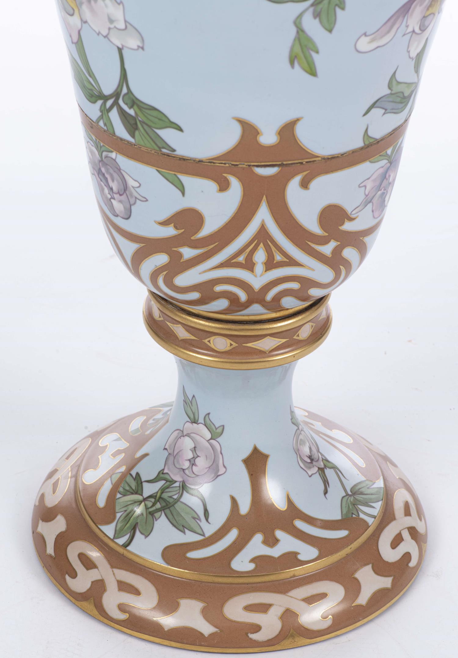 Grand vase en porcelaine de Limoges France par W.G. & Co par W. Guerin & Cie - Image 12 of 18