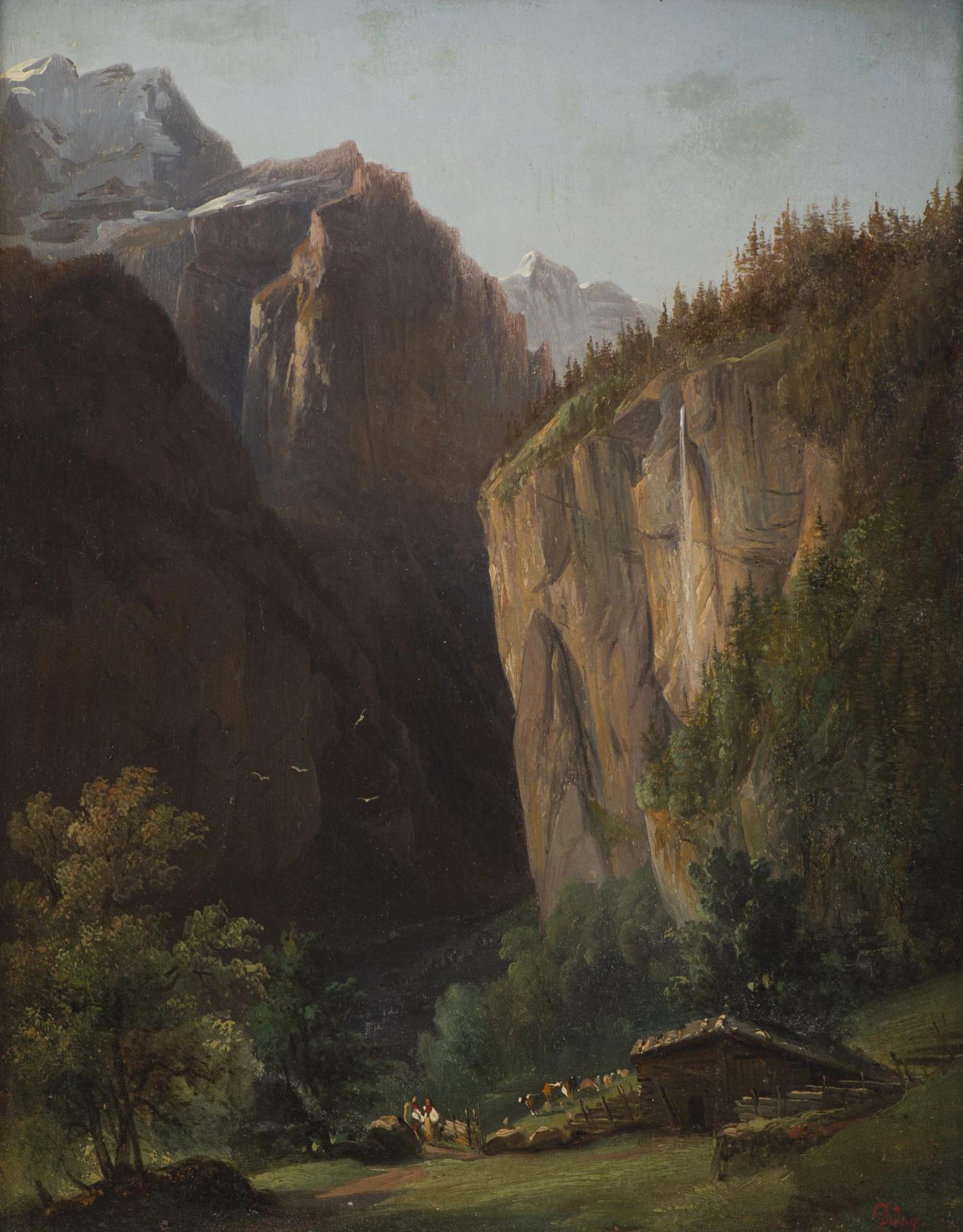 François DIDAY (1802-1877) "Paysage de montagne" - Image 2 of 16