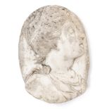 Bas-relief en marbre de Carrare "Profil Gaius Caesar Germanicus"