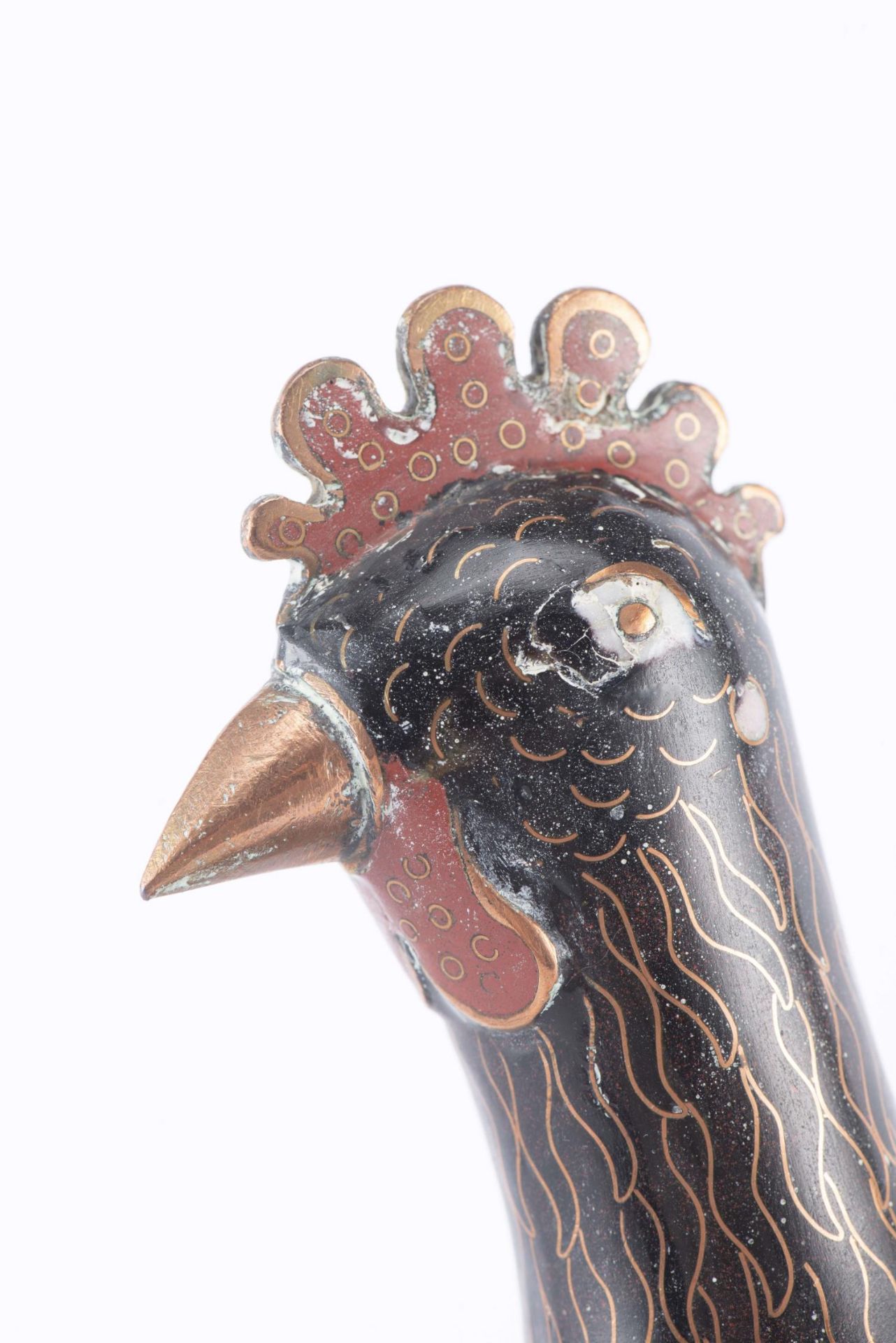 Coq en cloisonné de Chine, époque Jiaqing - Image 11 of 20