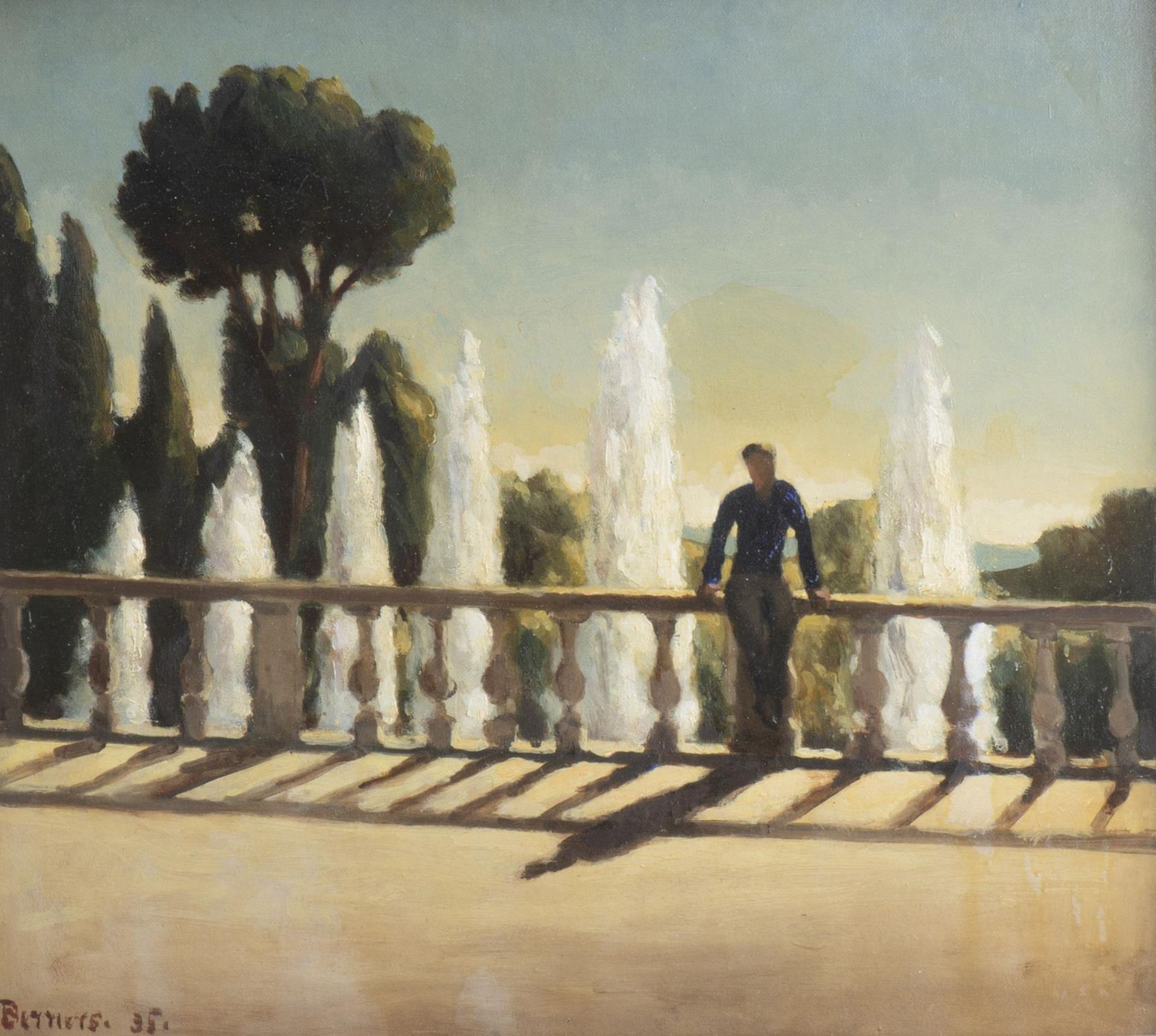 Gerald Hugh BERNERS (1883-1950) "Fountains at Tivoli"