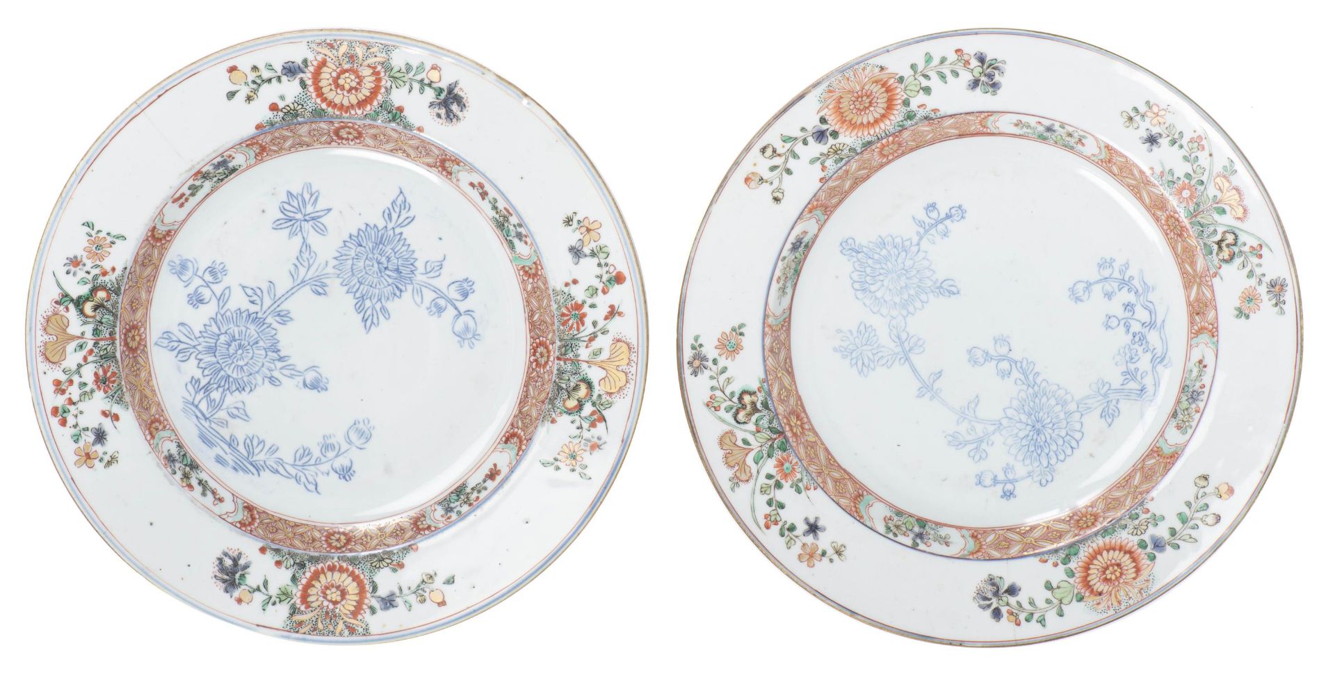 Cinq assiettes en porcelaine de Chine - Image 15 of 26