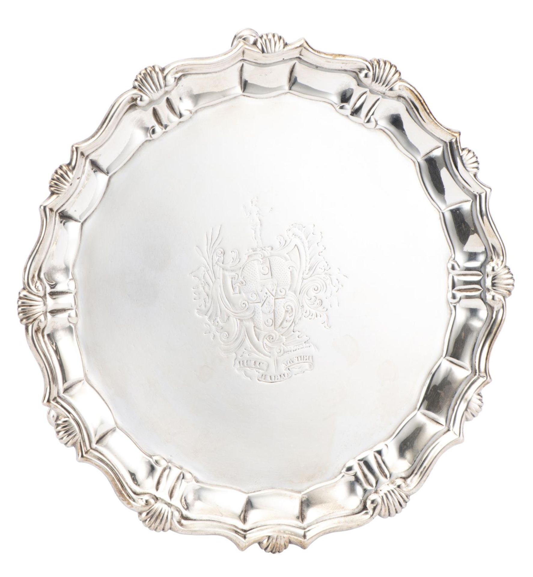 Plateau en argent sterling de Londres, XVIIIe - Image 4 of 20