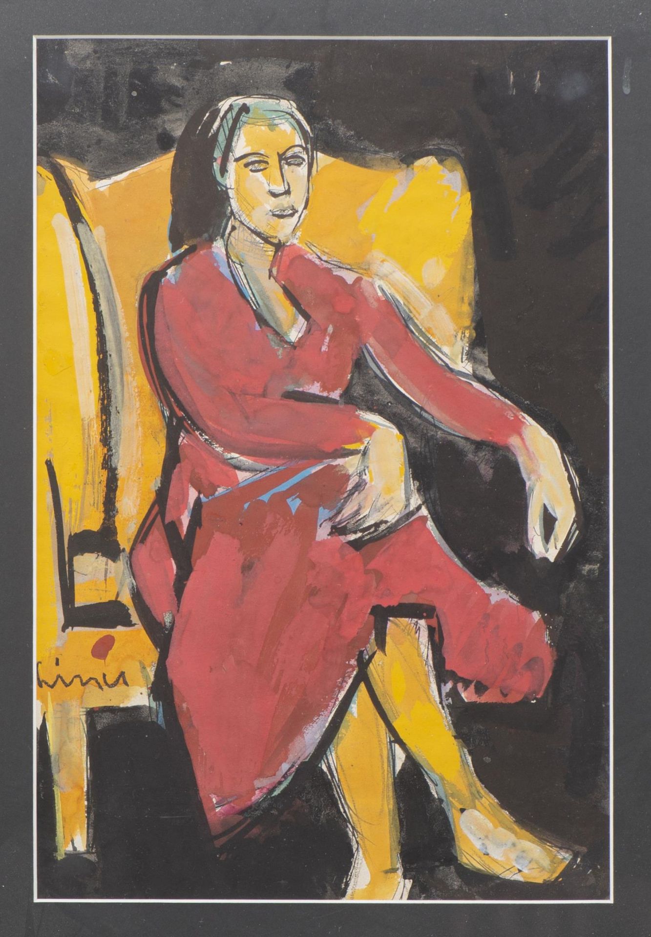 Carl LINER (1914-1997) "Fauteuil jaune", 1951