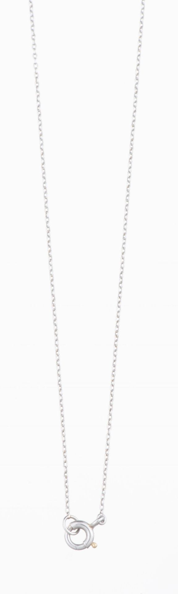 Chaîne en platine avec perle goutte et un diamant de taille ancienne - Image 7 of 8