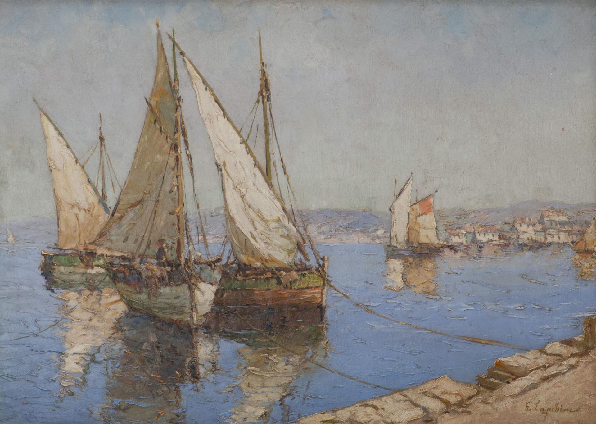 Georges LAPCHINE (1885-1950/51) ,"Bateau" - Image 3 of 16