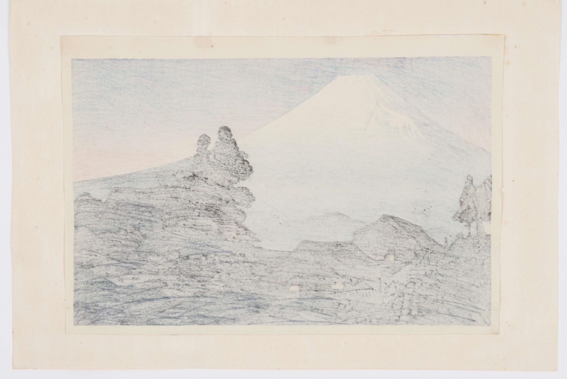 JAPON, Ensemble de deux estampes. Takahashi Hiroaki (Sh&amp;ocirc;tei) (1871-1944), "Mizukubo", vers - Image 5 of 14
