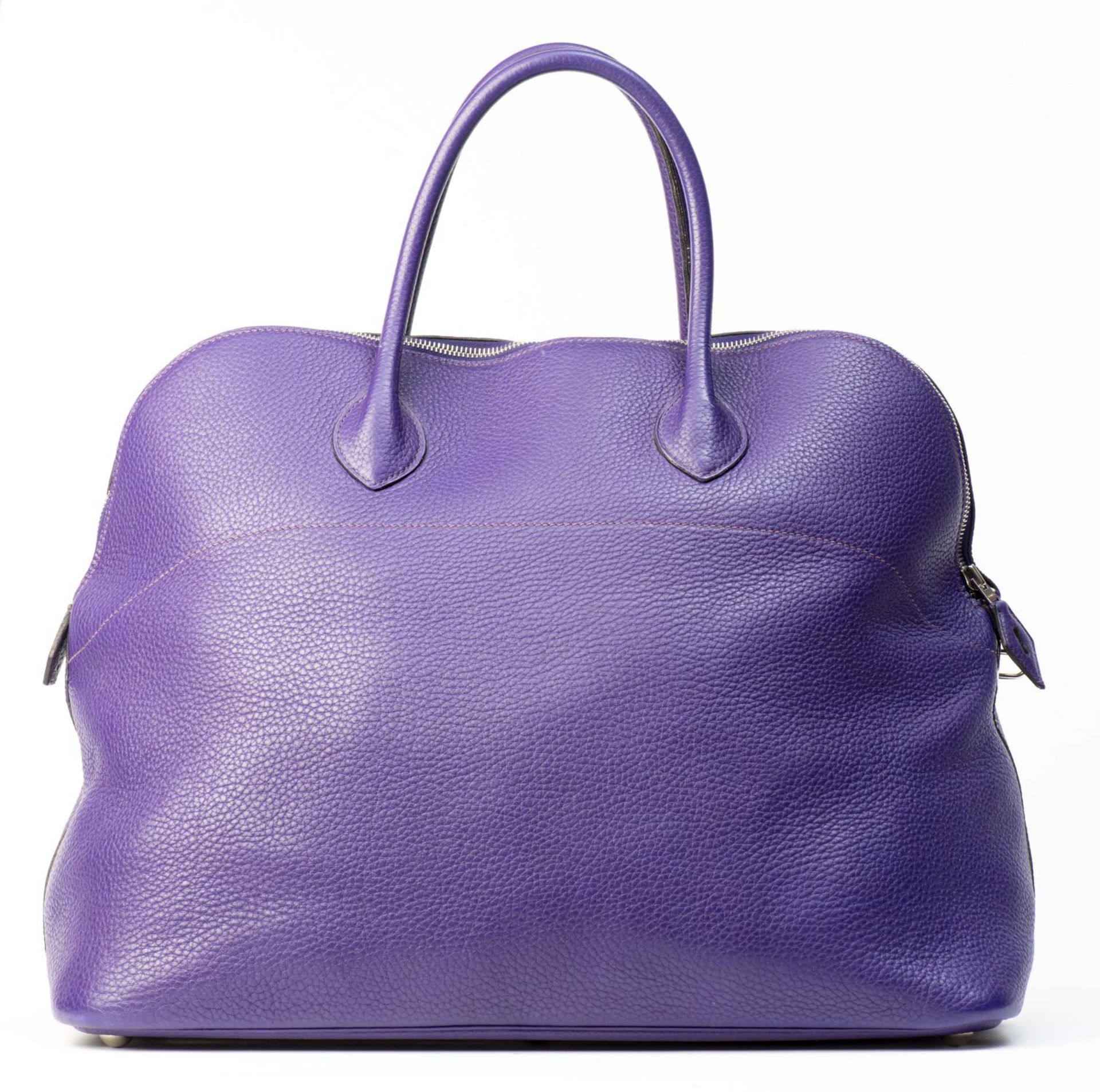 HERMES, Sac "Bolide" de voyage en cuir violet... - Image 2 of 9