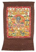 Tangka repr&amp;eacute;sententant un Mahakala ou une forme tantrique d'Avalokiteshvara...