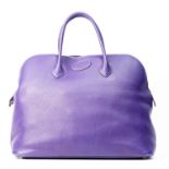 HERMES, Sac "Bolide" de voyage en cuir violet...