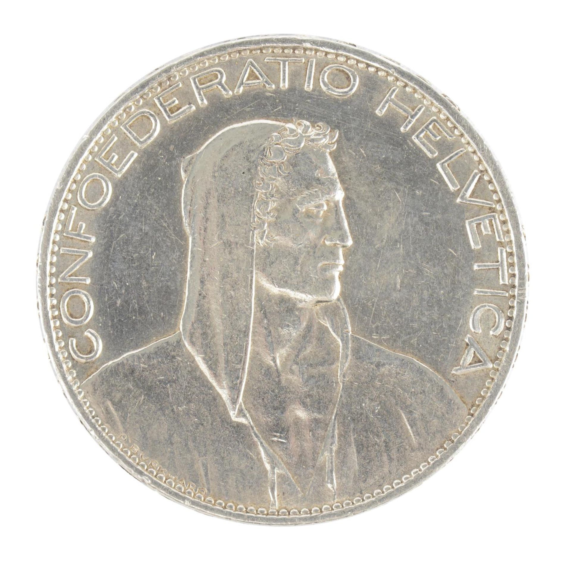 Pièce de 5 francs Tête de Berger en argent 1926... - Image 2 of 2