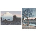JAPON, Ensemble de deux estampes. Takahashi Hiroaki (Sh&amp;ocirc;tei) (1871-1944), "Mizukubo", vers