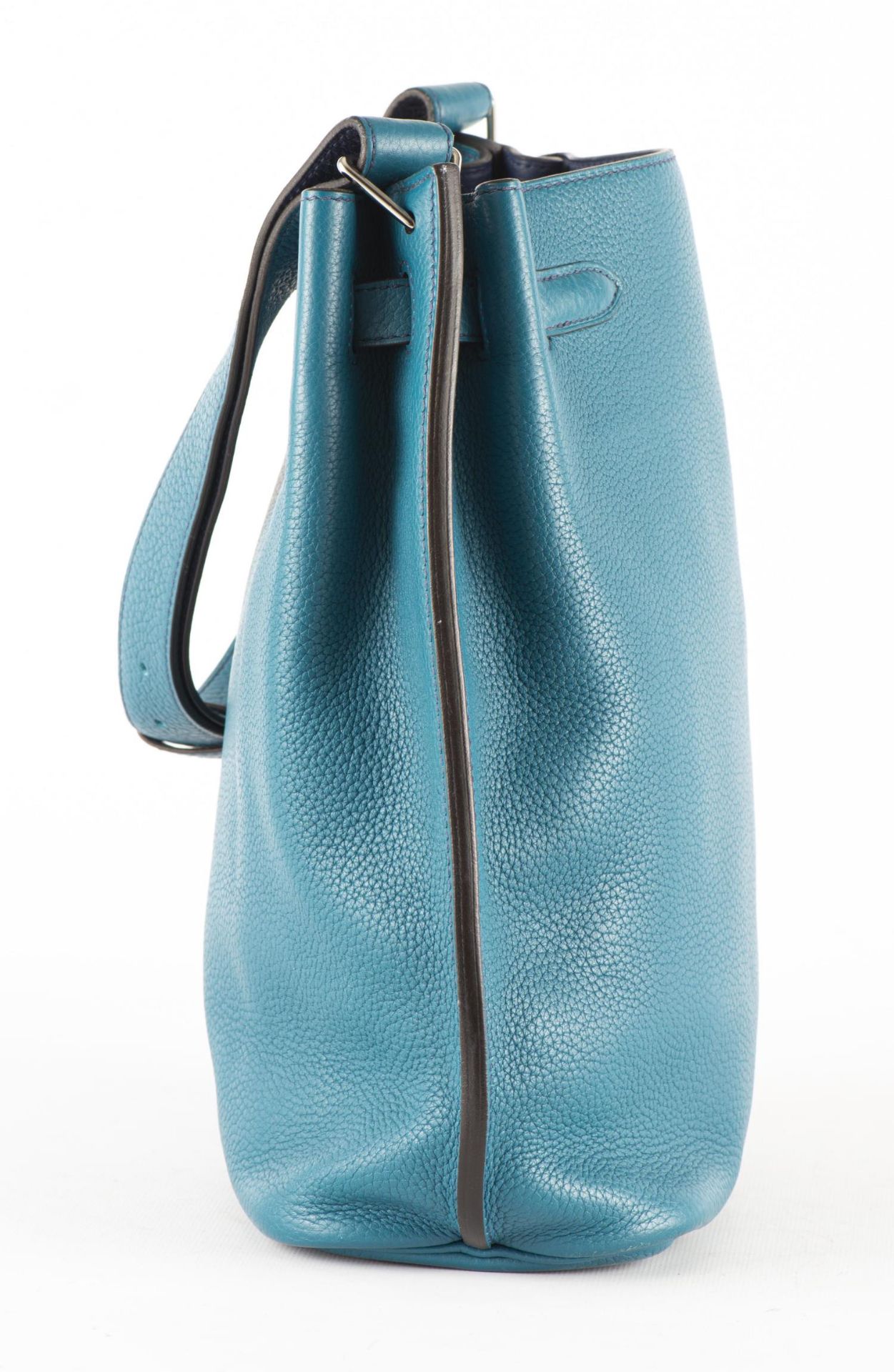 HERMES, Sac "So Kelly" bleu turquoise... - Image 2 of 11