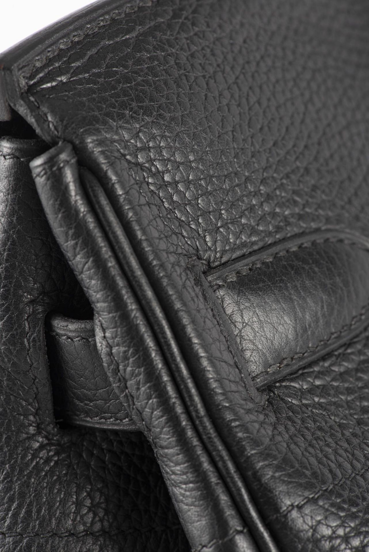 HERMES, Sac Â«Birkin ShoulderÂ» 42 cm en cuir noir... - Image 9 of 14