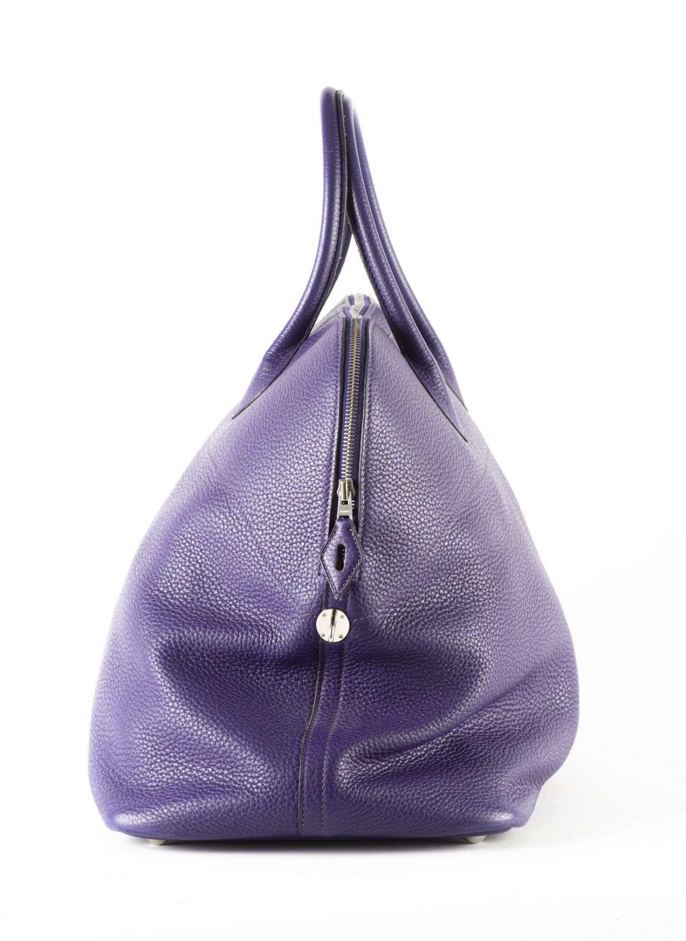 HERMES, Sac "Bolide" de voyage en cuir violet... - Image 4 of 9