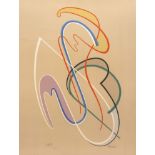 C&amp;eacute;sar DOMELA, "Composition", lithographie sur papier teint&amp;eacute;...