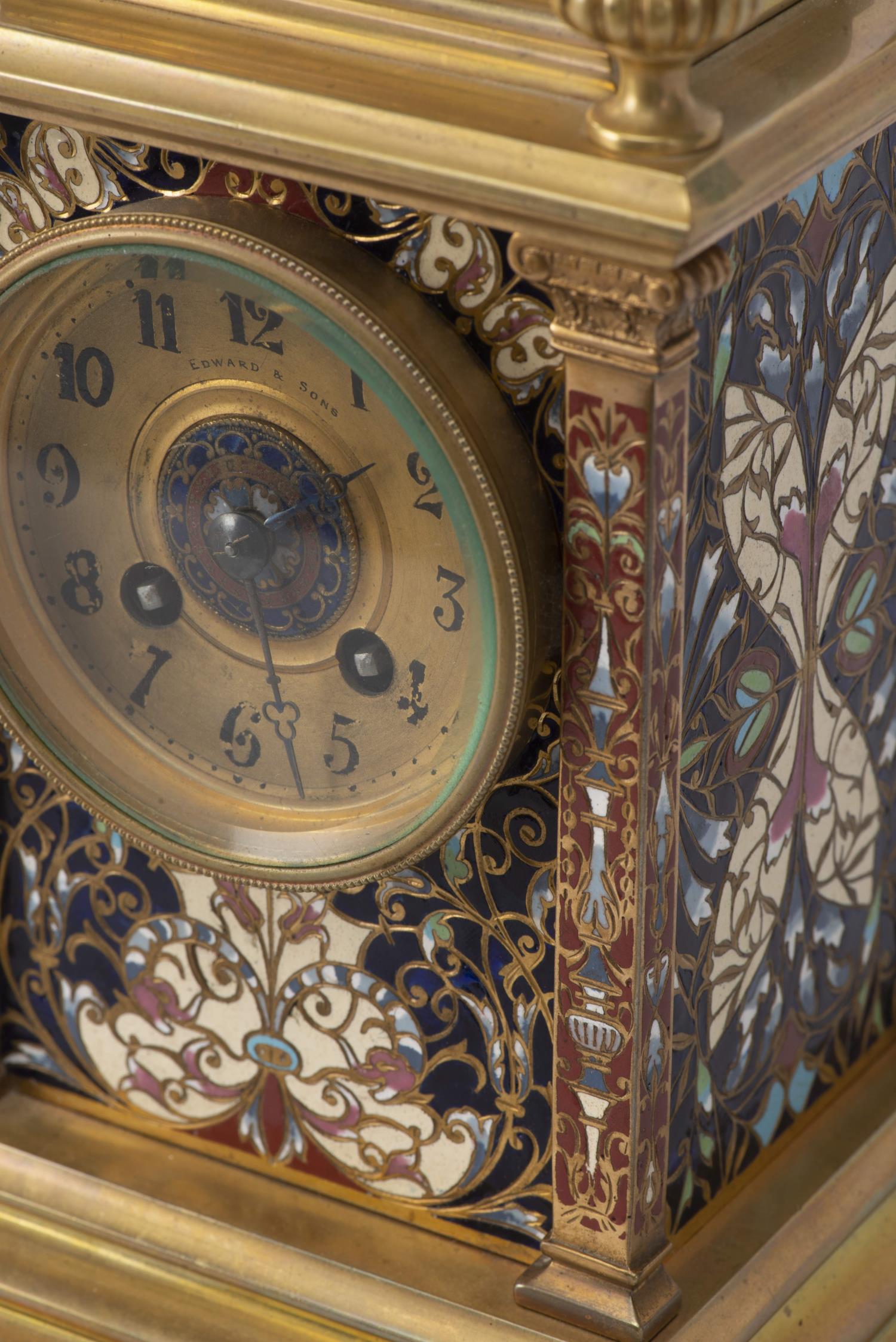 EDWARD &amp; SONS, Pendule d'Epoque Victorienne... - Image 8 of 10