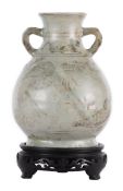 CHINA, Hu vase in celadon glazed stoneware,