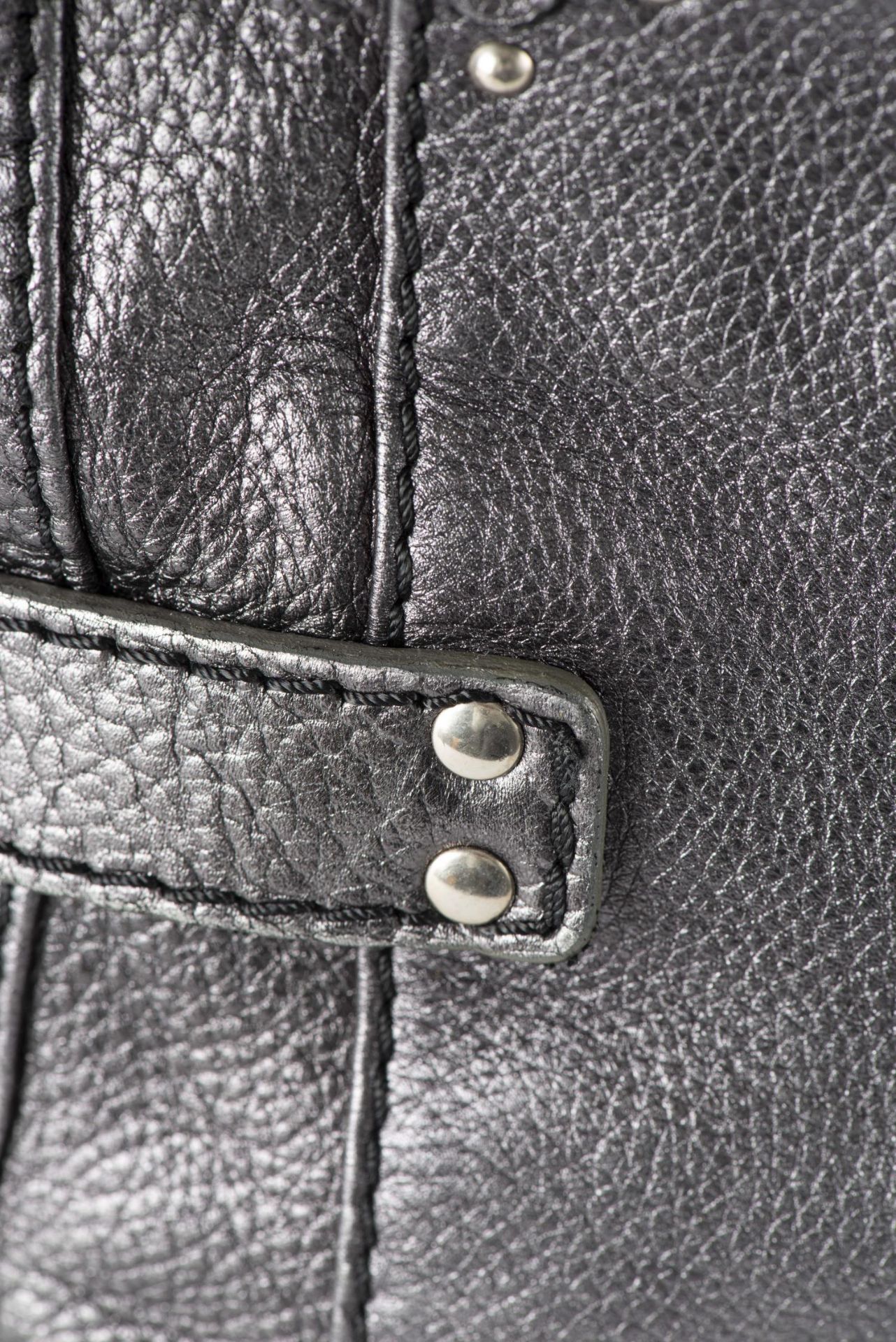 CHLOE, Sac en cuir gris métalisé,... - Image 6 of 9