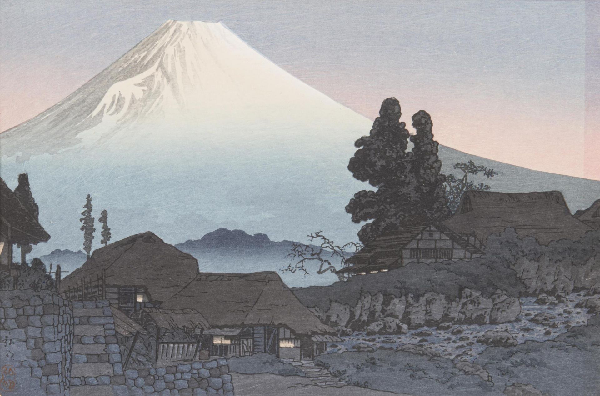 JAPON, Ensemble de deux estampes. Takahashi Hiroaki (Sh&amp;ocirc;tei) (1871-1944), "Mizukubo", vers - Image 2 of 14