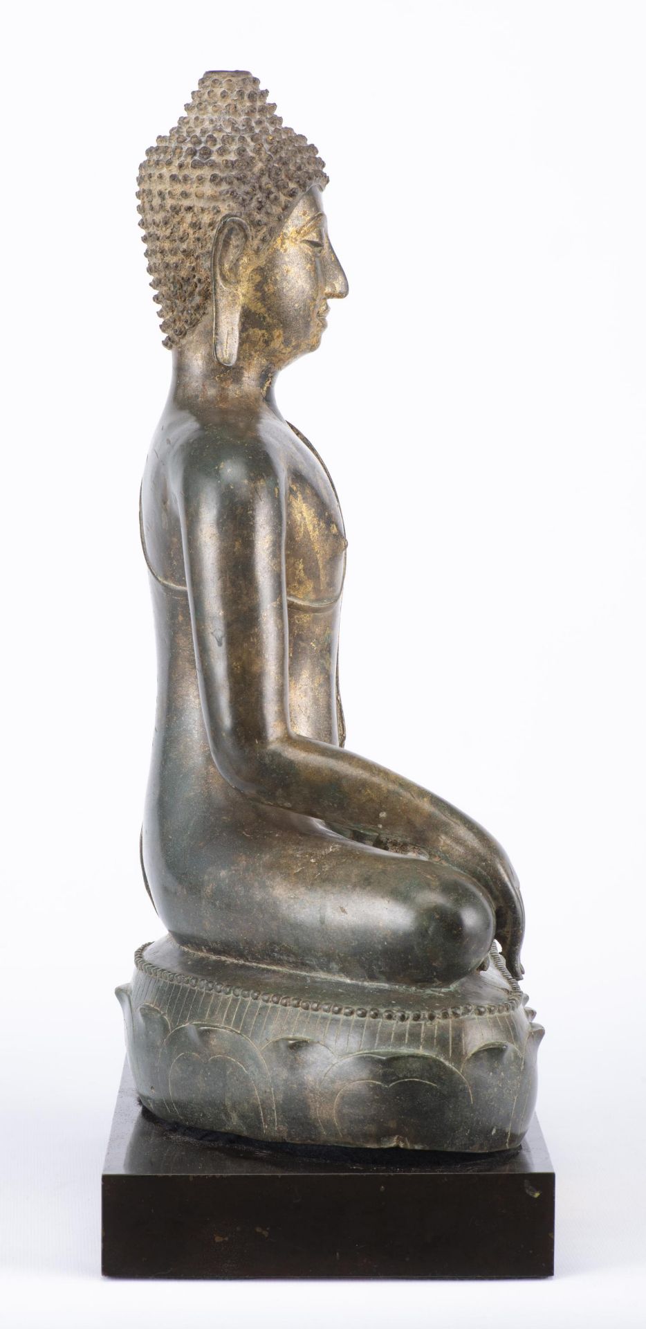 THA&amp;Ouml;LANDE, Buddha Tha&amp;ouml; Sakyamuni (Maravijaya) en bronze &amp;agrave; patine verte - Image 4 of 9