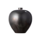 Paul BONIFAS (1893-1967), Vase boule &amp;agrave; coverte &amp;eacute;maill&amp;eacute;e noire...