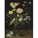 Ambrosius I BOSSCHAERT (1573-1620), entourage de, Nature morte &amp;agrave; la coccinelle...